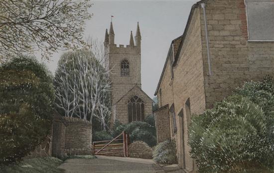 A set of four watercolours, Country scenes, 18 x 26cm